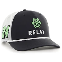 Casquette réglable noire William Byron Relay Refuel Trucker '47 pour hommes