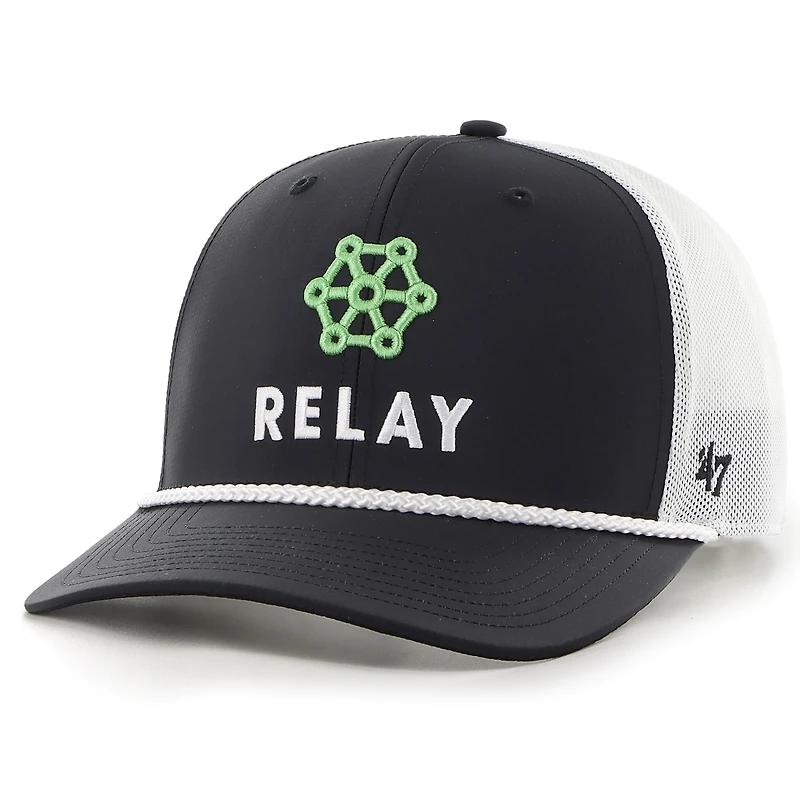 Casquette réglable noire William Byron Relay Refuel Trucker '47 pour hommes