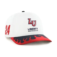Casquette ajustable William Byron Flame Hitch blanche et rouge pour homme, modèle 47