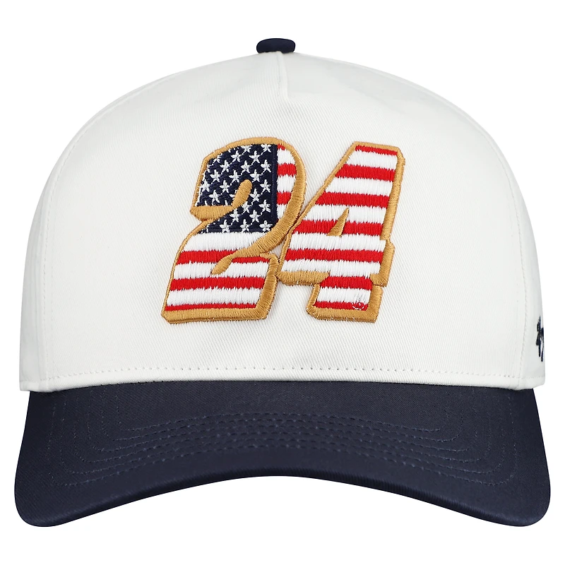 Men's '47 White William Byron Flag Fill Two-Tone Team Adjustable Hitch Hat