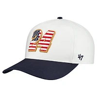 Men's '47 White William Byron Flag Fill Two-Tone Team Adjustable Hitch Hat