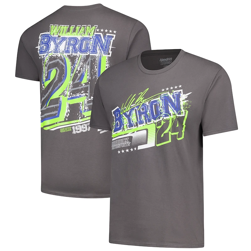 T-shirt William Byron Classic Ink Charcoal 2-Spot pour homme