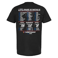 Men's Hendrick Motorsports Team Collection Black William Byron 2025 NASCAR Cup Series Schedule T-Shirt