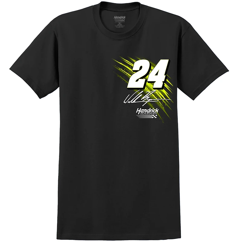 T-shirt noir pour homme de la collection Hendrick Motorsports Team avec voiture William Byron