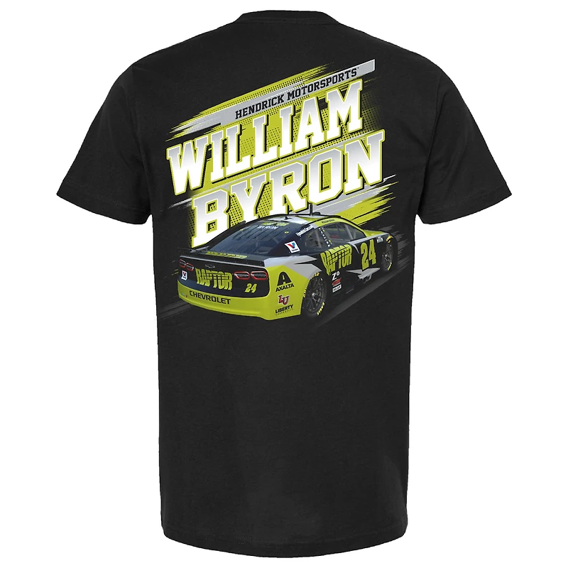 T-shirt noir pour homme de la collection Hendrick Motorsports Team, voiture William Byron Raptor