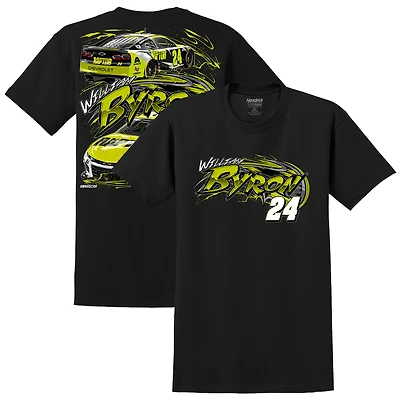 T-shirt noir William Byron Raptor pour homme, collection Hendrick Motorsports Team