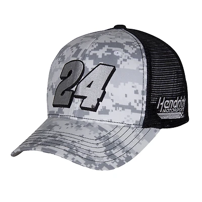 Casquette ajustable numérique camouflage William Byron de la collection Hendrick Motorsports Team pour hommes
