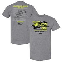 Men's Hendrick Motorsports Team Collection Heather Charcoal William Byron 2026 NASCAR Schedule T-Shirt