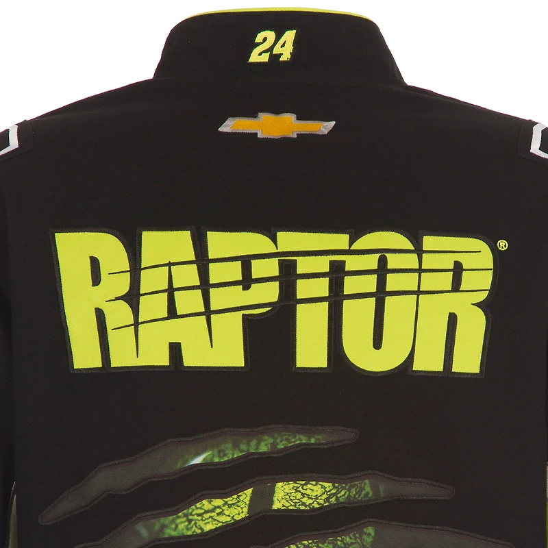 Men's JH Design Black William Byron Raptor Full-Snap Twill Uniform Jacket