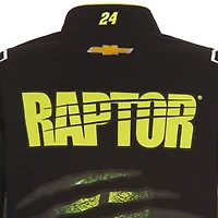 Men's JH Design Black William Byron Raptor Full-Snap Twill Uniform Jacket