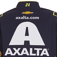 Veste d'uniforme en sergé à boutons-pression William Byron Axalta pour homme, bleu marine/rouge, JH Design