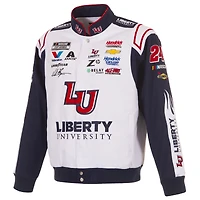 Veste d'uniforme en sergé blanc à boutons-pression pour homme de l'université William Byron Liberty JH Design