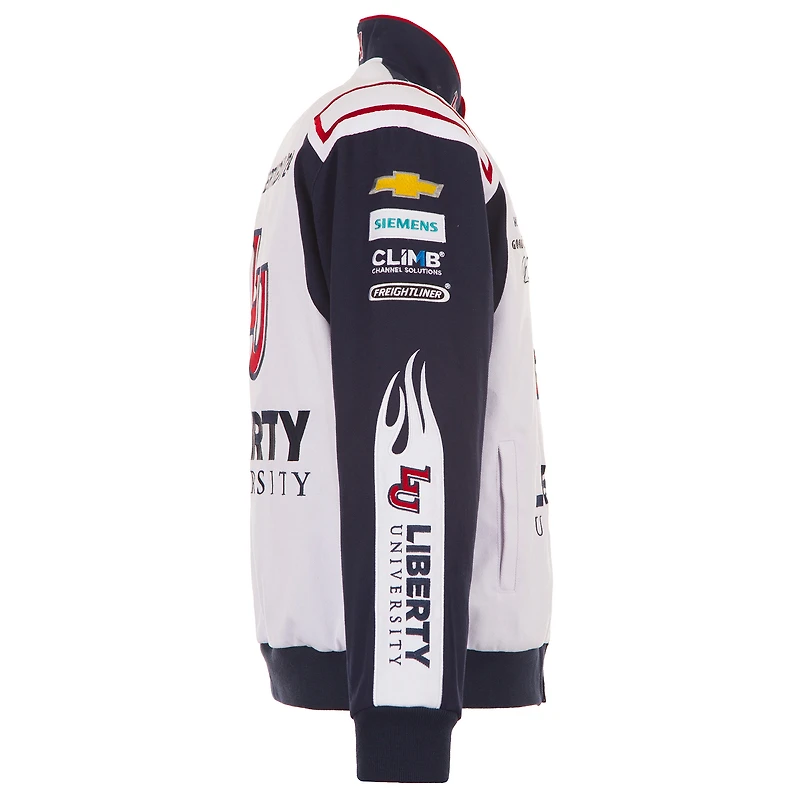 Veste d'uniforme en sergé blanc à boutons-pression pour homme de l'université William Byron Liberty JH Design