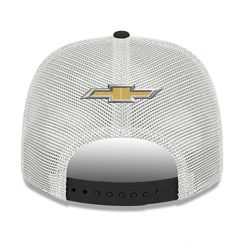 Casquette trucker ajustable New Era William Byron 2026 All-Pro 9SEVENTY noire et blanche pour homme