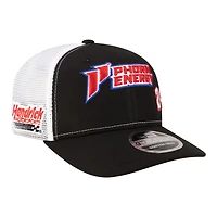 Casquette trucker ajustable New Era William Byron 2026 Phorm Energy 9SEVENTY noire et blanche pour homme