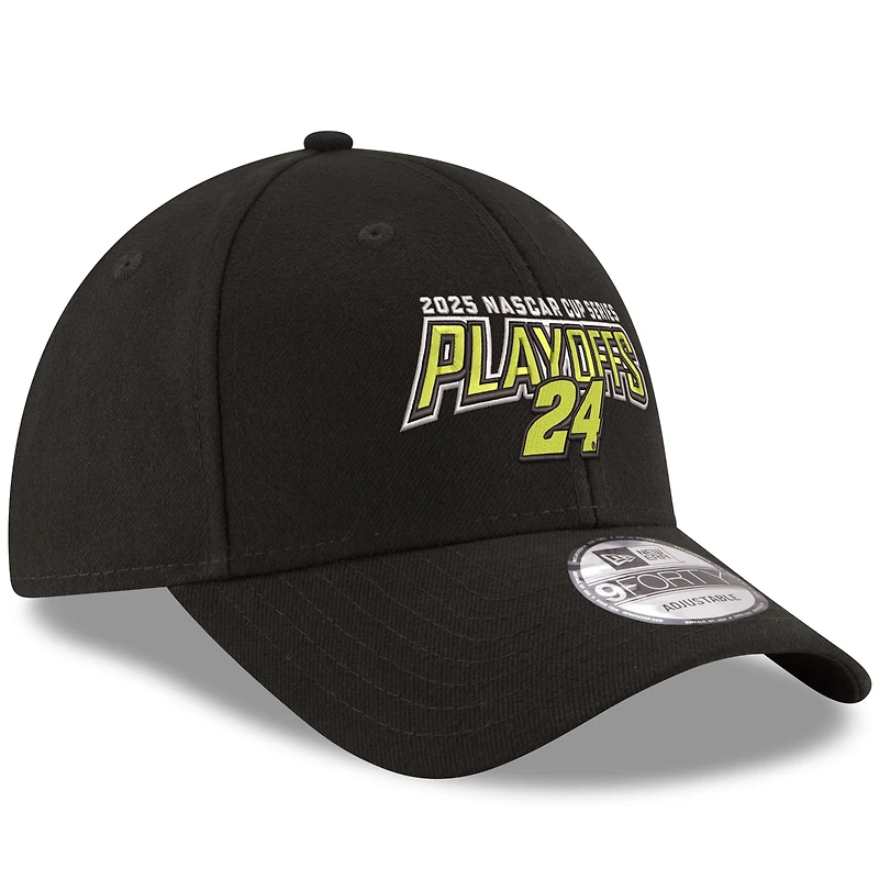 Men's New Era Black William Byron 2025 NASCAR Cup Series Playoffs 9FORTY Adjustable Hat
