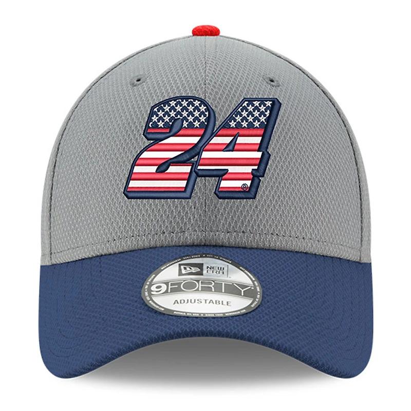 Men's New Era  Gray/Navy William Byron Salute 9FORTY Adjustable Hat