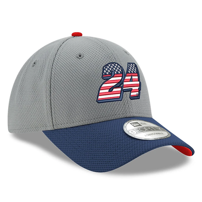 Men's New Era  Gray/Navy William Byron Salute 9FORTY Adjustable Hat