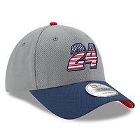 Men's New Era  Gray/Navy William Byron Salute 9FORTY Adjustable Hat