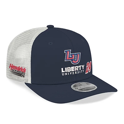 Men's New Era  Navy/White William Byron 2026 Liberty University 9SEVENTY Adjustable Trucker Hat