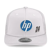 Casquette trucker ajustable New Era William Byron 2026 HP 9SEVENTY blanche pour homme