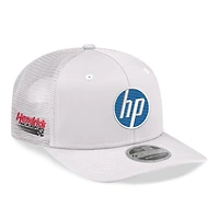 Casquette trucker ajustable New Era William Byron 2026 HP 9SEVENTY blanche pour homme