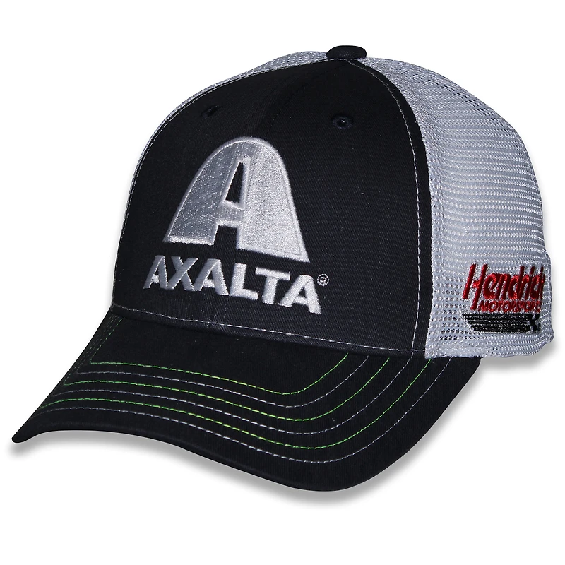 Unisex Checkered Flag Sports Black William Byron Axalta Sponsor Trucker Adjustable Hat