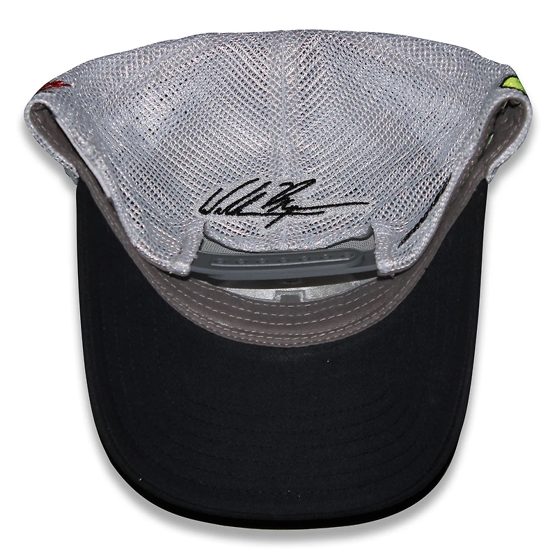 Unisex Checkered Flag Sports Black William Byron Axalta Sponsor Trucker Adjustable Hat