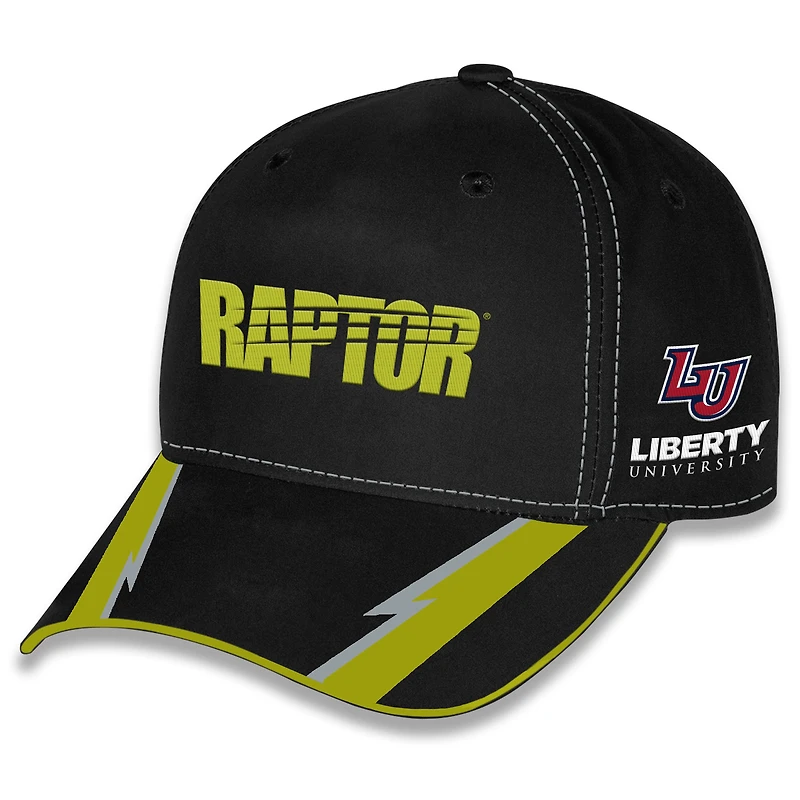 Casquette ajustable unisexe à damier pour uniforme de sport William Byron Raptor noir