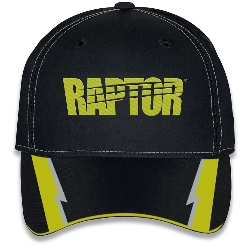 Casquette ajustable unisexe à damier pour uniforme de sport William Byron Raptor noir