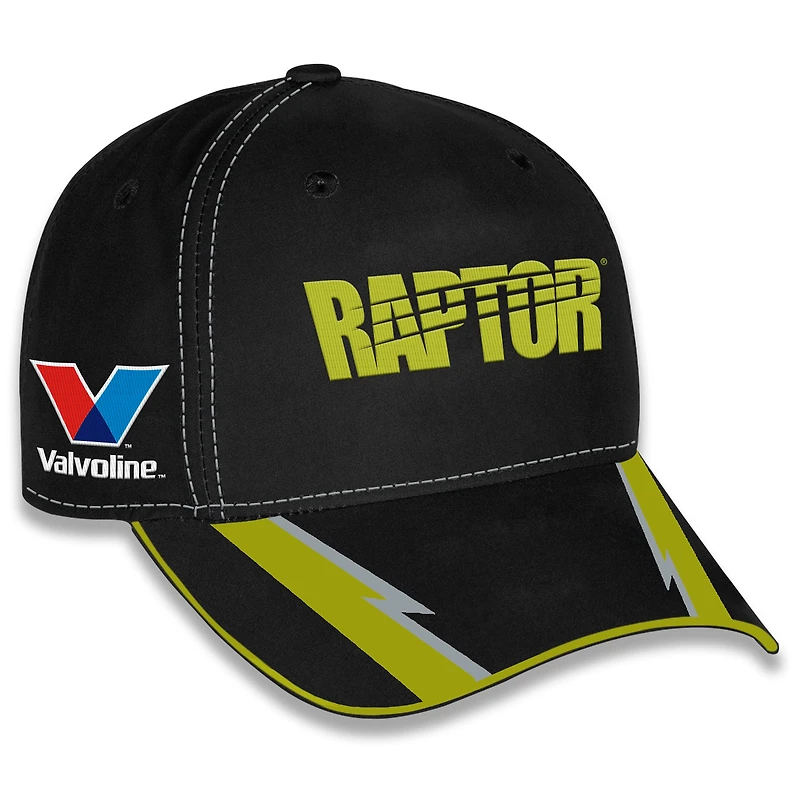 Casquette ajustable unisexe à damier pour uniforme de sport William Byron Raptor noir