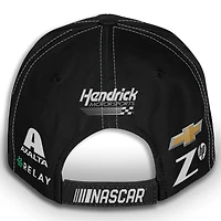 Casquette ajustable unisexe à damier pour uniforme de sport William Byron Raptor noir