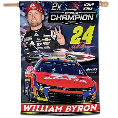 WinCraft William Byron 2025 Daytona 500 Champion 28" x 40" Single-Sided Vertical Banner