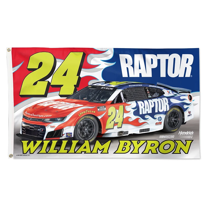 Drapeau de luxe simple face WinCraft William Byron 91 x 152 cm