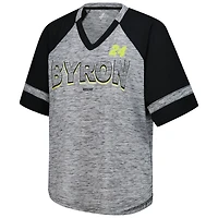 T-shirt à col en V surdimensionné G-III 4Her de Carl Banks Heather Gray William Byron Hall of Fame pour femme