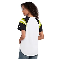 Women's G-III 4Her by Carl Banks  White William Byron Game On Raglan Notch Neck T-Shirt