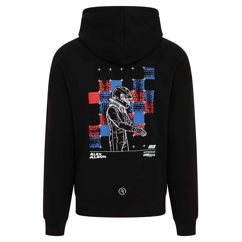 Sweat à capuche Alex Albon Black Williams Racing pour homme