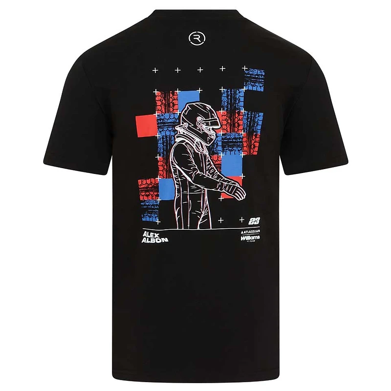 Men's Alex Albon Black Williams Racing Driver T-Shirt