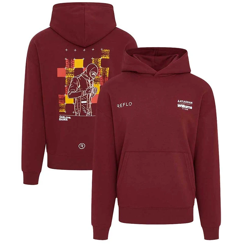 Men's Carlos Sainz Burgundy Williams Racing Driver Hoodie