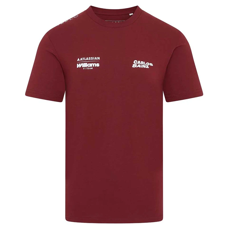 Men's Carlos Sainz Burgundy Williams Racing Driver T-Shirt