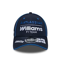 Casquette ajustable New Era Alex Albon bleu marine Williams Racing 9FORTY M-Crown pour homme