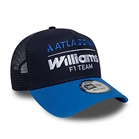 Men's New Era Navy Williams Racing 9FORTY Trucker Adjustable Hat