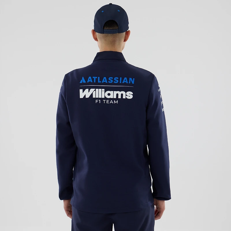 Veste zippée intégrale New Era bleu marine Williams Racing Hybrid pour homme