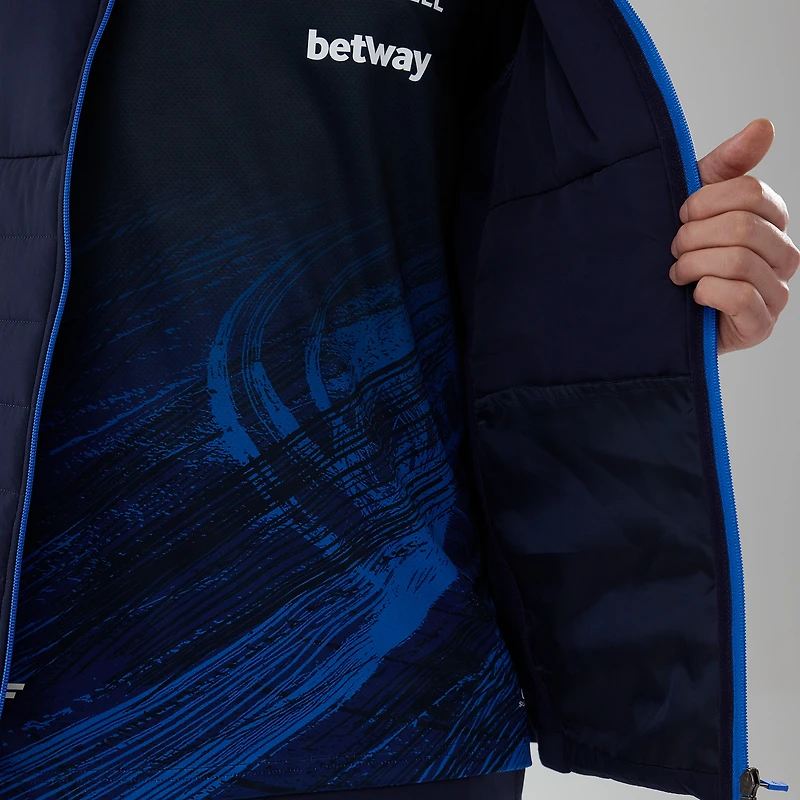 Men's New Era Navy Williams Racing Hybrid Full-Zip Jacket