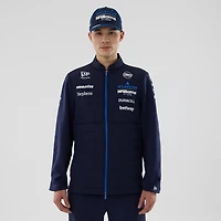 Men's New Era Navy Williams Racing Hybrid Full-Zip Jacket