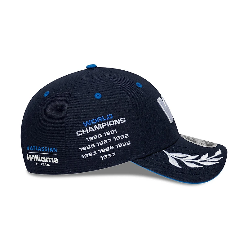 Casquette ajustable New Era bleu marine Williams Racing Launch 9FORTY M-Crown pour homme