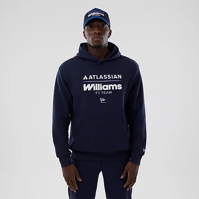 Men's New Era Navy Williams Racing Oversized Fleece Hoodie