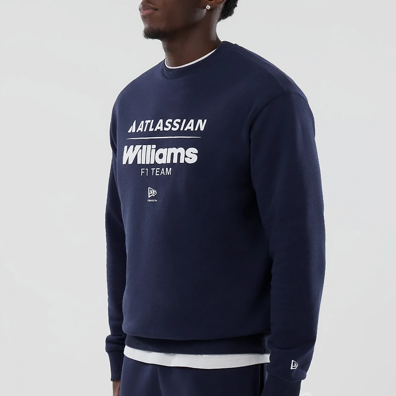 Sweat-shirt polaire oversize Williams Racing bleu marine New Era pour homme