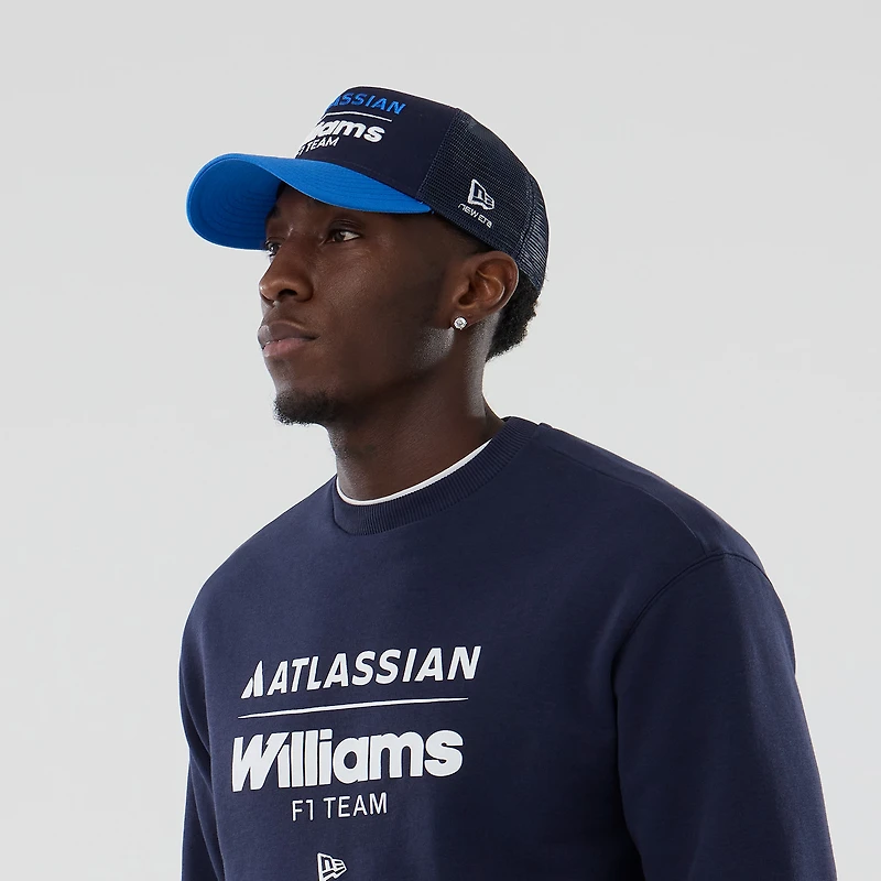 Men's New Era  Navy Williams Racing Oversized Fleece Sweatshirt