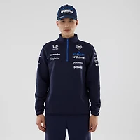 Men's New Era  Navy Williams Racing Quarter-Zip Sweatshirt